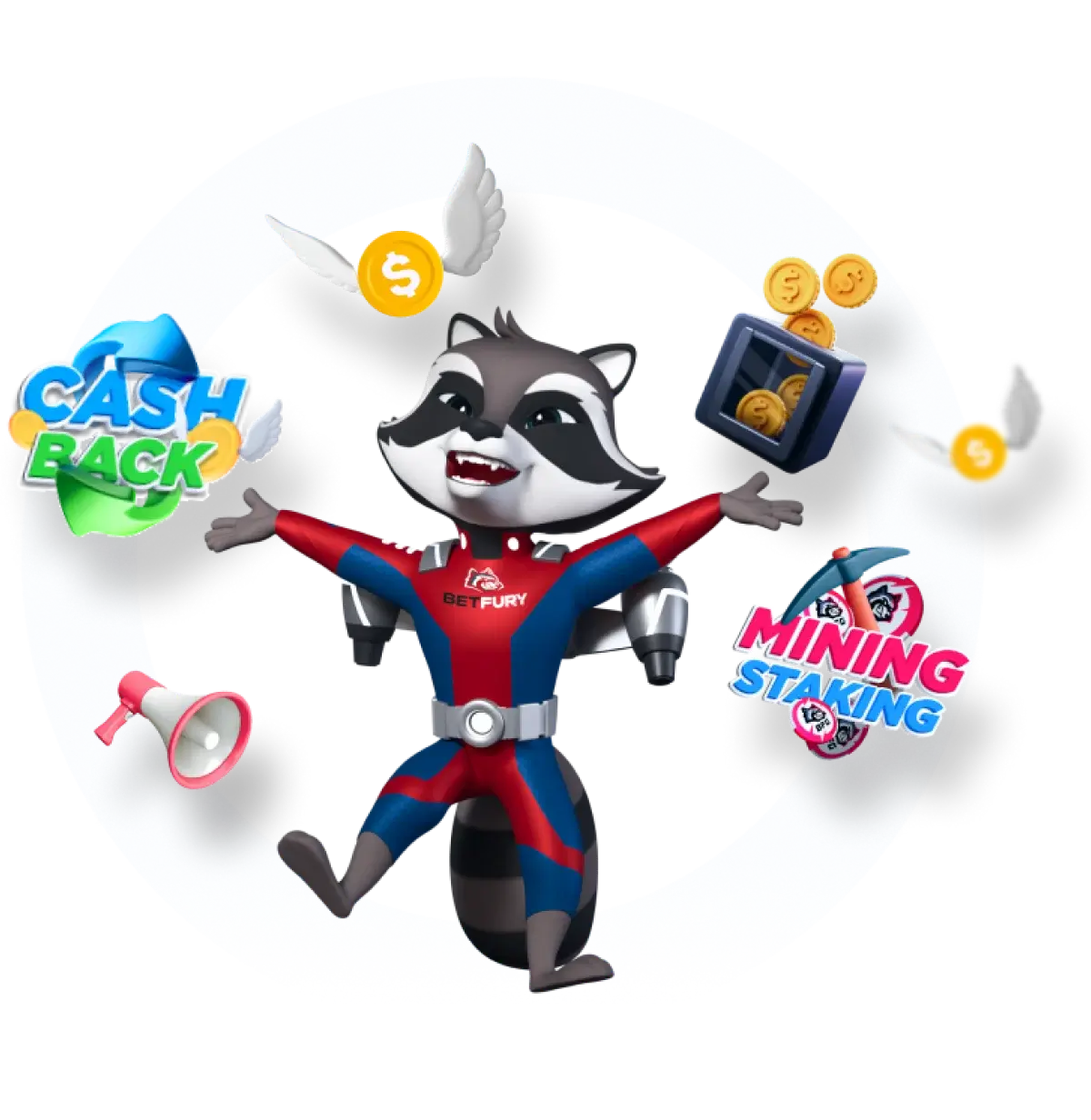 Betfury programėlės vizualizacija